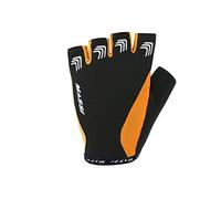 Massi Siligrip - Gants de Cyclisme Unisexe, Couleur Noir/Orange Fluo, Taille M