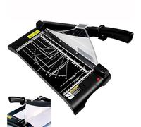 Massicot à Guillotine, Machine de découpe de Papier A3/A4 avec positionnement par Ligne Rouge, déflecteur de Protection, Verrouillage de sécurité, pour Le Scrapbooking et la découpe de Photos (9 x 1