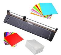 Massicot à guillotine rotatif de 61 cm - Coupe-papier portable pour format A4, papier artisanal, coupons et papier cartonné - Idéal pour le scrapbooking au bureau et à l'école