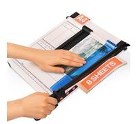 Massicot A4 - ACROPAQ - 8 feuilles max - Lame acier - Guide magnétique - Beige