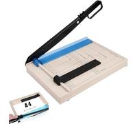Massicot A4 Coupe-Papier Professionnel - Machine à Découper 12 Feuilles avec Protection de Sécurité pour Bureau/École/Scrapbooking (A3/A4/A5/B5/B6/B7, Carton/Vinyle/Photo)