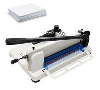 Massicot A4 Heavy-Duty Coupe-Papier Manuel 12 Pouces avec Lame HSS, Coupe Jusqu’à 400 Feuilles, Échelle de Précision & Verrou de Sécurité pour Bureau, École & Imprimerie white