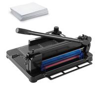 Massicot A4 Heavy-Duty Coupe-Papier Manuel 12 Pouces avec Lame HSS, Coupe Jusqu’à 400 Feuilles, Échelle de Précision & Verrou de Sécurité pour Bureau, École & Imprimerie black