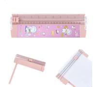 Massicot A4, Massicot Papier et Découpeuse Papier avec Lame Double Tranchant Rechargeable, Coupe Papier Précision pour Scrapbooking, Bureau et Maison, Coupe Jusqu'à 6 Feuilles, 27 x 8.5 x 2.5 cm