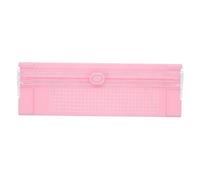 Massicot A4 Portable en Plastique Rose pour Scrapbooking | Découpe Manuelle Simple, Format Compact et Rangement Facile, pour Photos Imprimées et Documents
