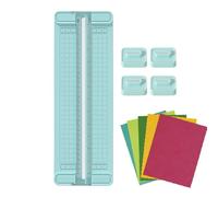 Massicot - Coupe Papier de Précision | Outil Portable 4-en-1 de Précision Anti-Dérapant Bidirectionnel pour Découpage Classe Bureau Création Cartes École Domicile