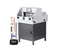 VEVOR Massicot Électrique Largeur de Coupe 482,6 mm Épaisseur 80 mm Coupe Papier Automatique 800 Feuilles Coupeuse de Papier avec Écran Tactile 7 po et Dispositifs de Sécurité pour Bureau Imprimerie