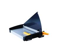 Massicot Fellowes Plasma A3/180, capacité 40 feuilles, longueur de coupe 46cm, dimensions 636x376x490mm, construction métal/plastique, coloris graphite/argent/jaune