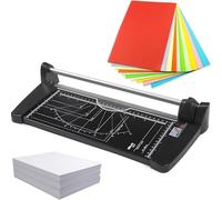 Massicot manuel, massicot guillotine en métal, massicot rotatif avec règle graduée, largeur de coupe 31,8 cm à 60 cm, coupe 10 feuilles pour papier, photos, papier kraft et scrapbooking.(A4)