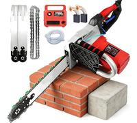Massicot mural - Tronçonneuse à béton 5800W/6500W électrique avec 2 chaînes diamantées & 2 rails, 2 balais de charbon, profondeur de coupe 35/48cm, rainureuse de mur, tronçonneuse à béton pour