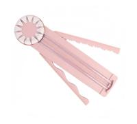 Massicot Papier Coupe Papier Cisaille Trancheuse Guillotine Compacte avec Guide d'Alignement Transparent et Tête Rotative Rainurage Net Base Stable, Rose, Rose