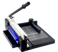 Massicot professionnel robuste A4 empilable avec protections de sécurité automatiques et règles latérales pour une coupe de précision