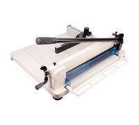 Massicot professionnel robuste avec butée réglable et grille de rail, capacité de 400 feuilles, coupe jusqu'à 4 cm d'épaisseur, idéal pour les imprimeries