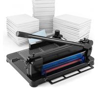 Massicot robuste A4 - Coupe-papier guillotine de 30,5 cm avec lame HSS, capacité de 400 feuilles pour couper du papier, du carton, des photos, du PVC, du cuir - Durable et efficace (blanc)