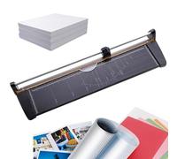 Massicot Robuste, Massicot à Guillotine A4/A3/A2, capacité de Coupe jusqu'à 10 Feuilles, Massicot à Lame Guillotine avec tête de Coupe coulissante, Panneau métallique antirouille(A2)