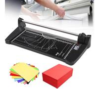 Massicot rotatif, coupe-papier A4/A3, base métallique robuste à rouleau, capacité de 10 feuilles pour papier cartonné/feuille de plastification,A4
