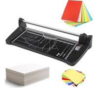 Massicot rotatif de précision, base en acier robuste, protection de sécurité et règle gravée, outil de bureau compact