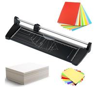 Massicot rotatif de précision, base en acier robuste, protection de sécurité et règle gravée, outil de bureau compact