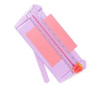 Massicot Scrapbooking, Massicot A4, Coupe Papier, Guillotine Portable avec Règle de Coupe Transparente, Découpeuse Papier pour Papier Photo Cartes Étiquettes Coupons Loisirs Créatifs Violet