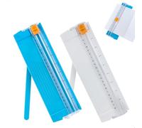 Massicots Guillotine A3, Masicoteuse A4 Coupe Papier Professionnel, Guillotine Papier Massicot A4 pour Bureau Artisanat Photos Scrapbooking, 2 Pièces Bleu Ciel et Blanc