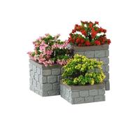 Massif de fleurs - LEMAX - Multicolore - Plastique - Résine - Décoratif