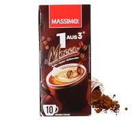 Massimo 1 à partir de 3 café instantané Moka, 160 bâtonnets de 18 g, café soluble, boisson en poudre avec café soluble, sucre et blanc de café