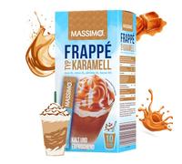 MASSIMO Frappé Caramel Lot de 16 boîtes de 250 g (160 bâtonnets de 25 g) - Délicieuse boisson instantanée en poudre avec café instantané, caféine, préparation rapide