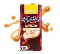 Massimo Lot de 160 bâtonnets de café instantané au caramel et au cappuccino - 12,5 g - Poudre de boisson aromatisée avec poudre de cappuccino soluble au goût caramel