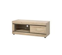 MASSIRE - Meuble TV 1 Porte et Niche Aspect Bois Finition French Oak -