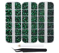 MASSIVE BEADS Lot de 7000 perles géantes Hotfix en cristal à dos plat DIY avec 1 clip et 1 stylo pour chaussures, vêtements, art du visage, sacs à main