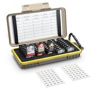 Massive Étui de rangement professionnel pour cartes SD SDHC SDXC 40 emplacements avec mousqueton et 2 feuilles