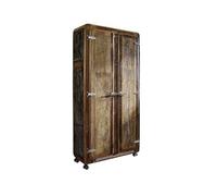 Armoire avec roulettes - Bois massif recyclé laqué (Multicolore) - Inspiration Ethnique - FREEZY 38