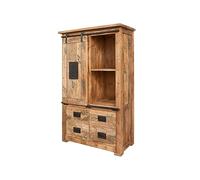 MASSIVMOEBEL24.DE Armoire Manguier Natur laqué Railway #113 | 90x45x150 (BxTxH)66kgIndustrielmontémassif