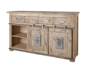 Massivmoebel24.de Buffet 150x45 Manguier laqué Blanchi Railway #319