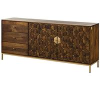 MASSIVMOEBEL24.DE Buffet 180x40 Manguier huilé Brun Diamond #210