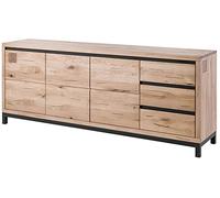 MASSIVMOEBEL24.DE Buffet 210x45 Chêne Sauvage huilé Bianco VILLANDERS #252
