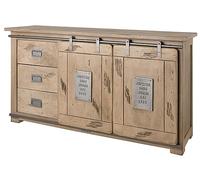 MASSIVMOEBEL24.DE Buffet Bas Manguier Beige laqué Railway #300 | 150x45x80 (BxTxH)70kgIndustrielmontémassif