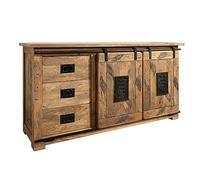 MASSIVMOEBEL24.DE Buffet Bas Manguier Natur laqué Railway #100 | 150x45x80 (BxTxH)70kgIndustrielmontémassif
