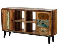MASSIVMOEBEL24.DE Buffet - Bois Massif recyclé Multicolore laqué - Inspiration Vintage - Sixties #101