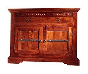 MASSIVMOEBEL24.DE Buffet d'angle 107x54 Acacia laqué Nougat Oxford #505