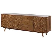 MASSIVMOEBEL24.DE Buffet en Bois d'acacia laqué Brun MOSAYK #109