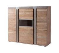 MASSIVMOEBEL24.DE Buffet en Bois d'acacia laqué Marron Amsterdam #107