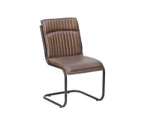 MASSIVMOEBEL24.DE Chaise Cantilever Brun 1 Stück Iron Label #03
