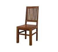MASSIVMOEBEL24.DE Chaise en Bois Sheesham Brun laqué Sydney #132 | 1 Stück9kgModernemontémassif