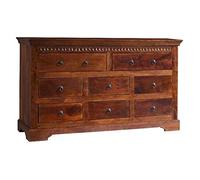 MASSIVMOEBEL24.DE Commode 145x49 Acacia laqué Nougat Oxford #524