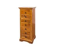 MASSIVMOEBEL24.DE Commode 47x43 Acacia laqué Miel Oxford #0523