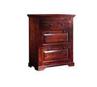 MASSIVMOEBEL24.DE Commode 80x45 Acacia laqué Nougat Oxford #904