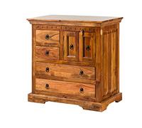 MASSIVMOEBEL24.DE Commode 87x50 Acacia laqué Miel Oxford #0446