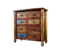 MASSIVMOEBEL24.DE Commode - Bois Massif recyclé laqué (Multicolore) - Inspiration Ethnique - Fable #09