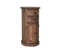 MASSIVMOEBEL24.DE Commode Sheesham Gris huilé 40x40x74 cm (BxTxH) Leeds #16